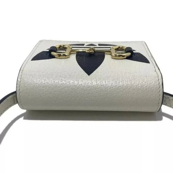 100% Authentic GUCCI Horsebit White Black Leather Other Style Wallet 1164-100724 - Picture 4 of 11